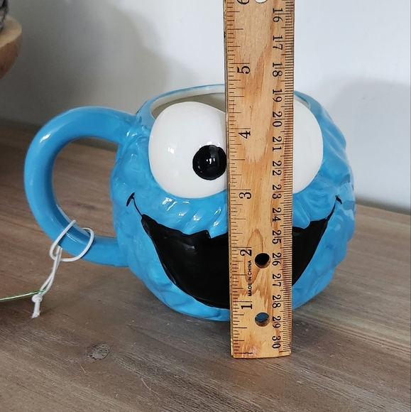🍪 Sesame Street Cookie Monster Coffee Mug – Hand Painted, NWT, Large Muppets - Picture 16 of 16